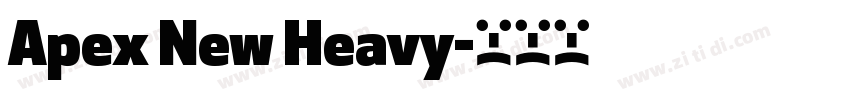 Apex New Heavy字体转换
